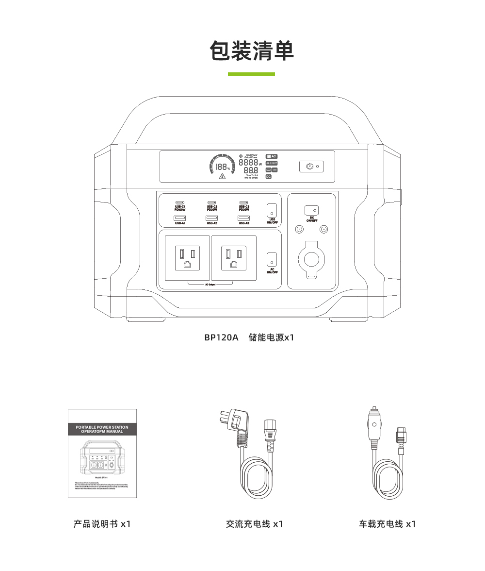 Boltpower利来国际最老品牌网 BP120A  1200W户外储能电源_14