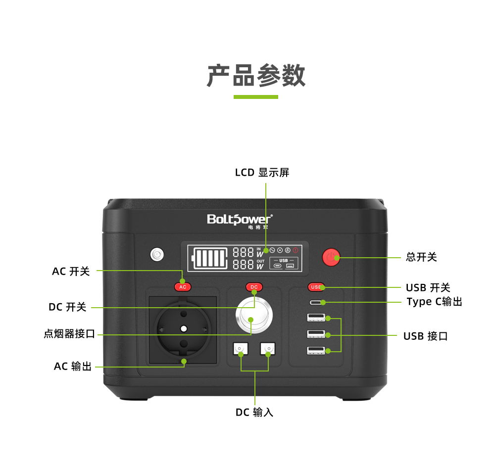 利来国际最老品牌网BP030A 300W便携式储能电源03