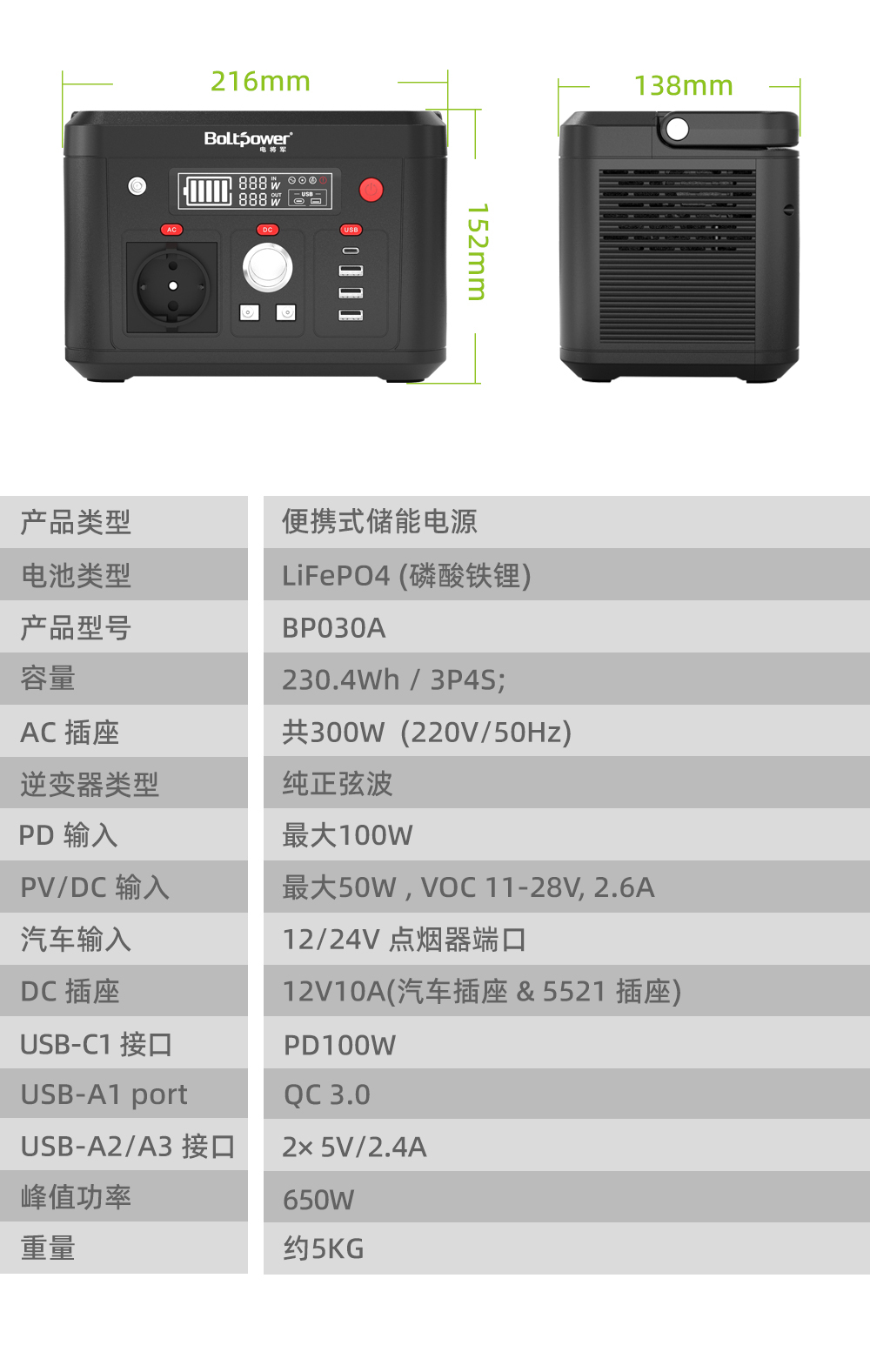 利来国际最老品牌网BP030A 300W便携式储能电源04